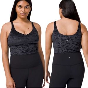 NWT LULULEMON Special Edition Align Tank Black Crushed Velvet Size 12
